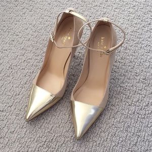 Kate Spade pumps heels size 8 gold/sand NEW
